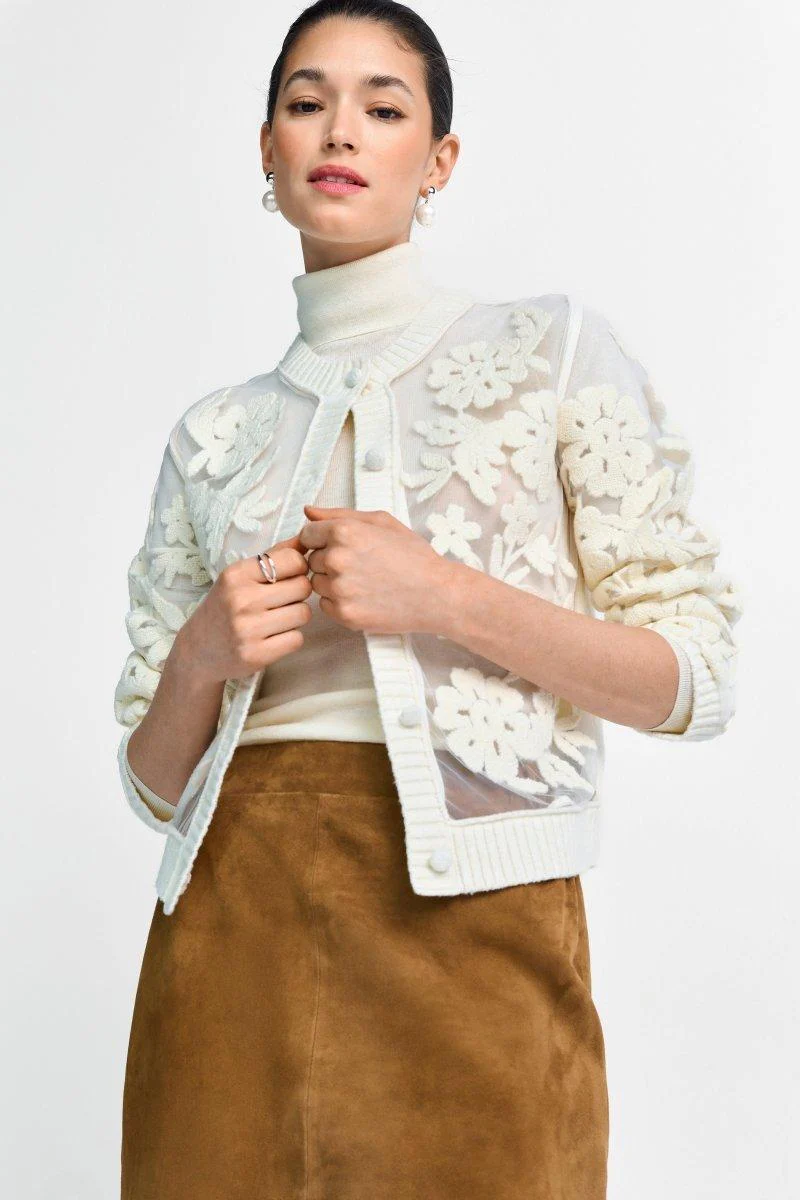 Strickjacke mit Blumenapplikation - Image 6