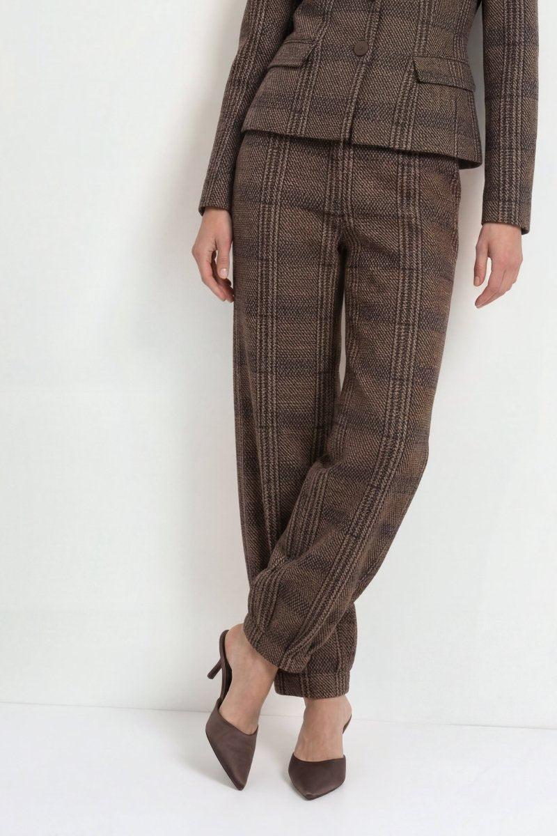 Bundfaltenhose mit Glencheck - Image 3
