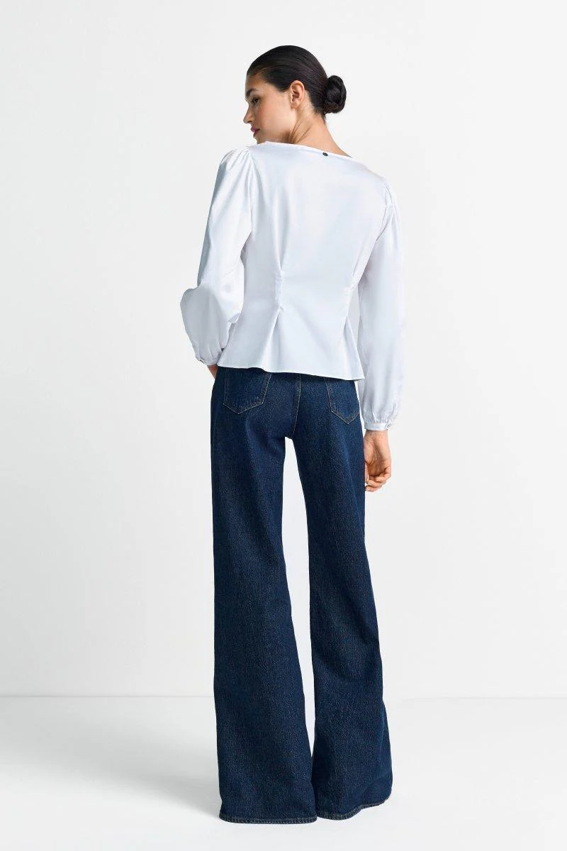 Dunkelblaue Jeans mit Umschlagsaum - Image 2