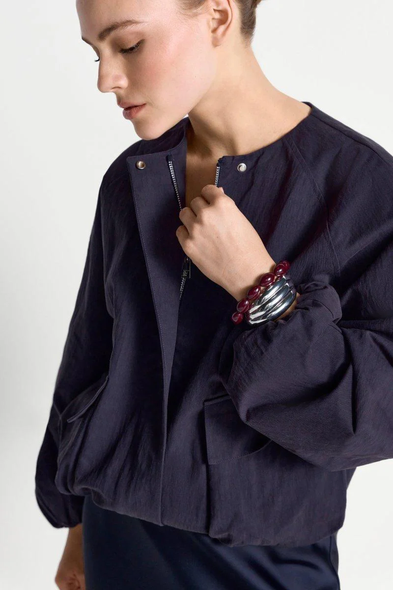 Blousonjacke mit Bindekragen - Image 5