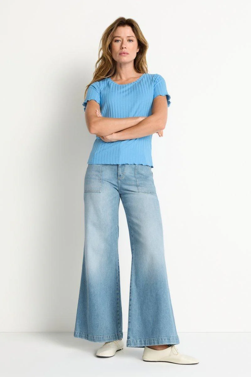 Figurbetontes Rippshirt