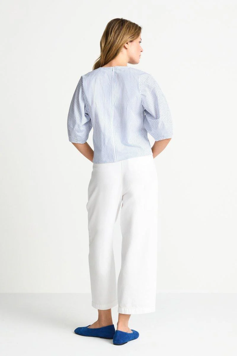 Gestreifte Crop-Bluse - Image 4