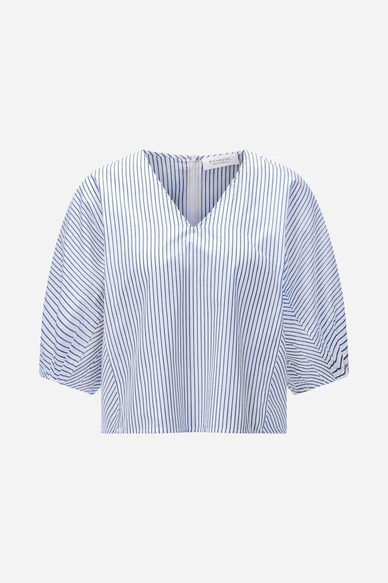 Gestreifte Crop-Bluse - Image 5