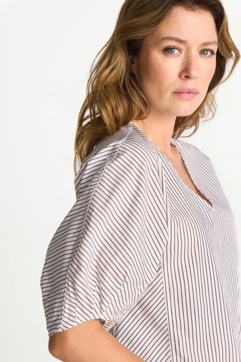 Gestreifte Crop-Bluse - Image 7